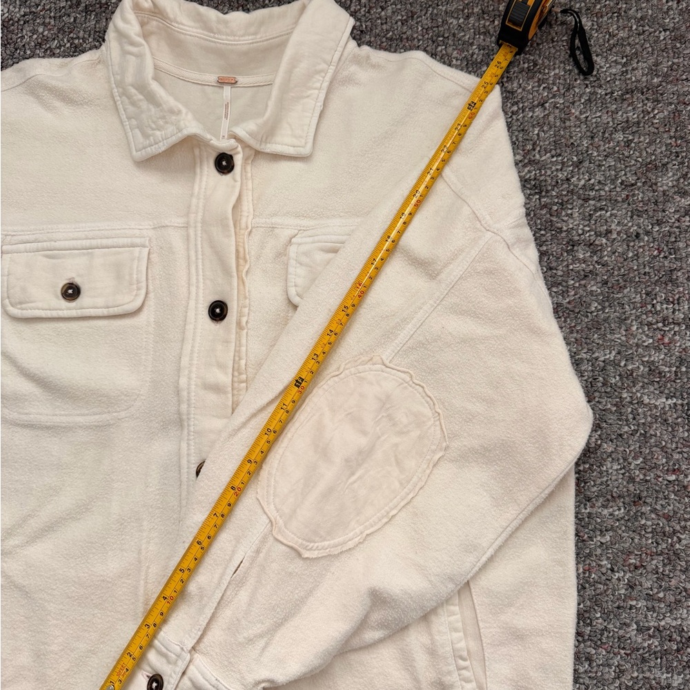 Free People Cream Utility Shacket Jacket - Picture 10 of 11